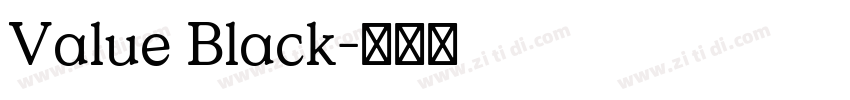 Value Black字体转换